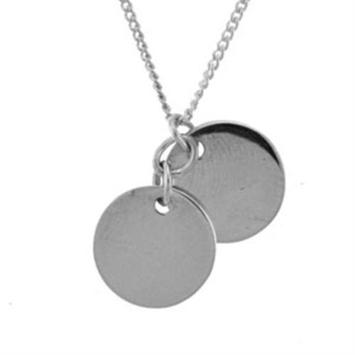 MALOA164 - Rhodium Brass Necklace with No Stone