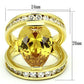 MALOA849 - Gold Brass Ring with AAA Grade CZ  in Topaz