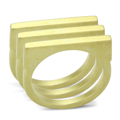 MALOA851 - Matte Gold Brass Ring with No Stone