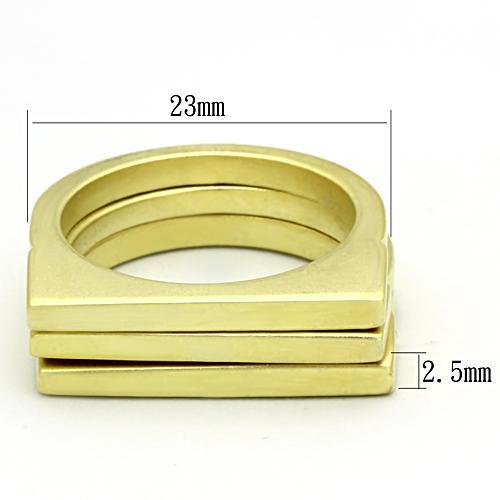 MALOA851 - Matte Gold Brass Ring with No Stone