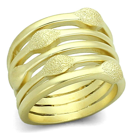 MALOA898 - Matte Gold Brass Ring with No Stone