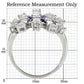MALOA933 - Rhodium Brass Ring with AAA Grade CZ  in Amethyst