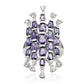 MALOA933 - Rhodium Brass Ring with AAA Grade CZ  in Amethyst