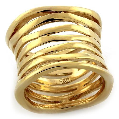 MALOAS1140 - Gold 925 Sterling Silver Ring with No Stone