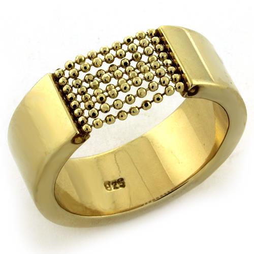 MALOAS1173 - Gold 925 Sterling Silver Ring with No Stone
