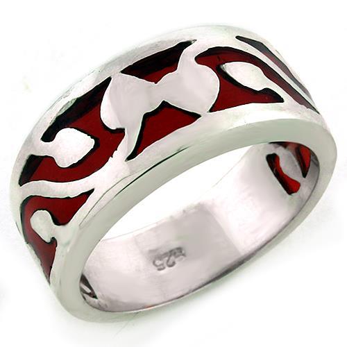 MALOAS1201 - High-Polished 925 Sterling Silver Ring with No Stone