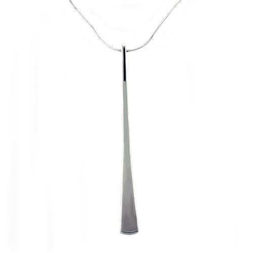 MALOAS1310 - High-Polished 925 Sterling Silver Necklace with No Stone