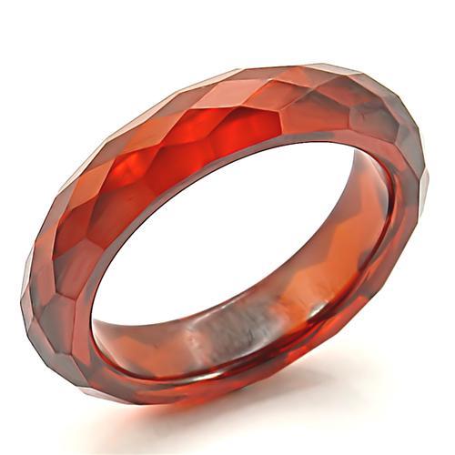 MALOS070 -  Stone Ring with AAA Grade CZ  in Garnet