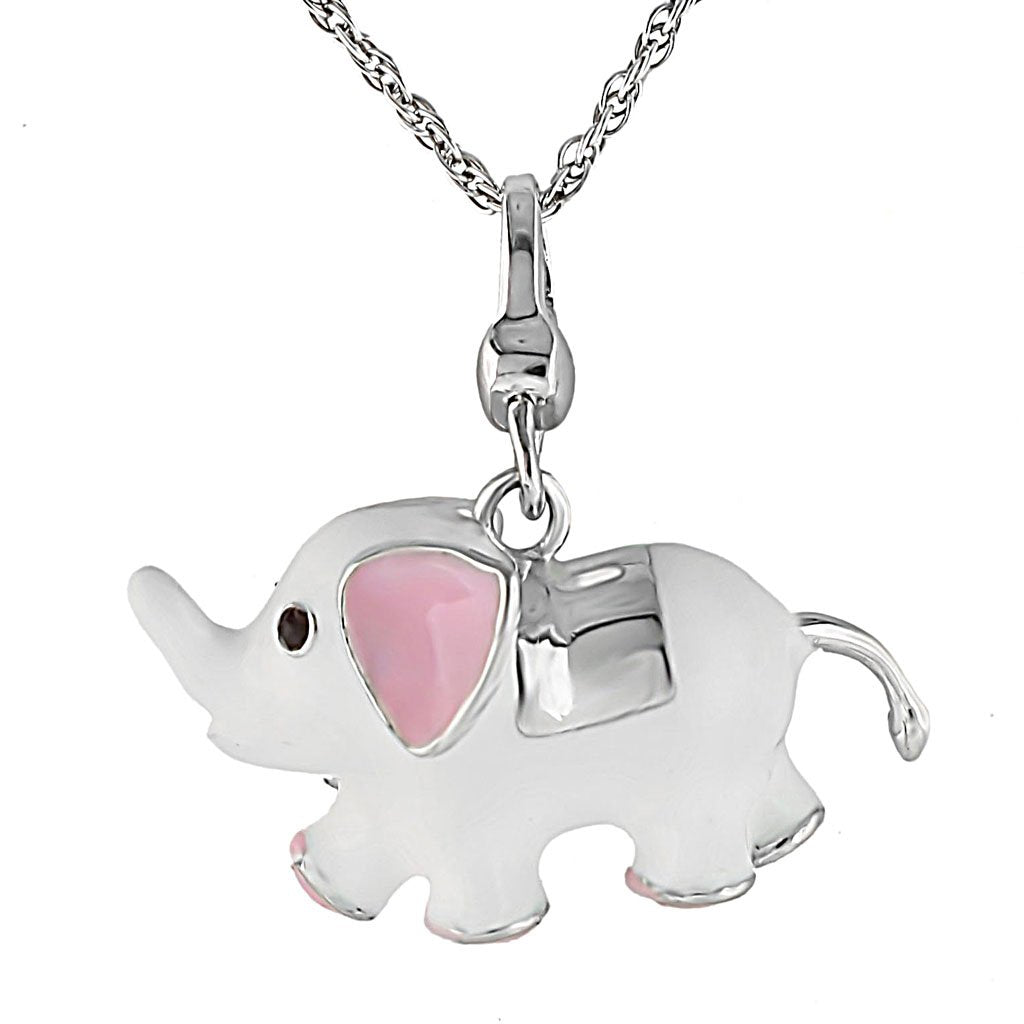 MALOS421 - Silver 925 Sterling Silver Chain Pendant with Top Grade Crystal  in Siam