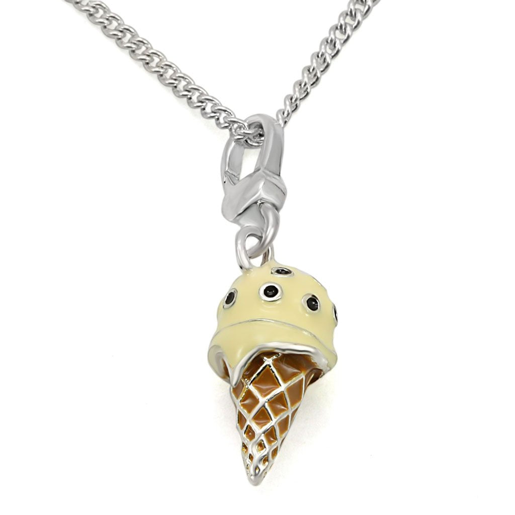 MALOS431 - Silver 925 Sterling Silver Chain Pendant with No Stone