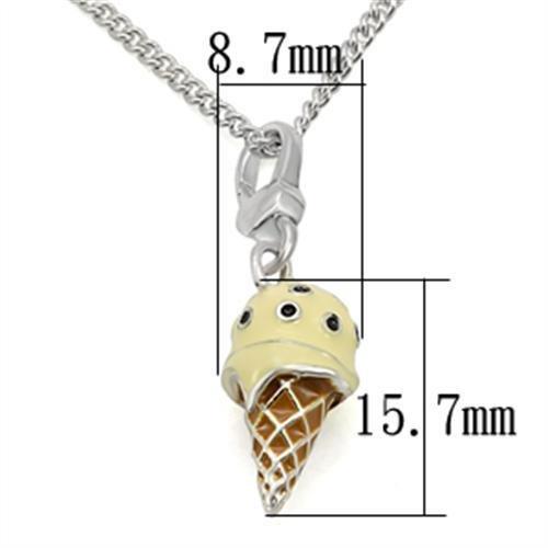 MALOS431 - Silver 925 Sterling Silver Chain Pendant with No Stone