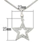 MALOS441 - Silver 925 Sterling Silver Chain Pendant with AAA Grade CZ  in Clear