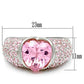 MALOS533 - Silver 925 Sterling Silver Ring with AAA Grade CZ  in Rose
