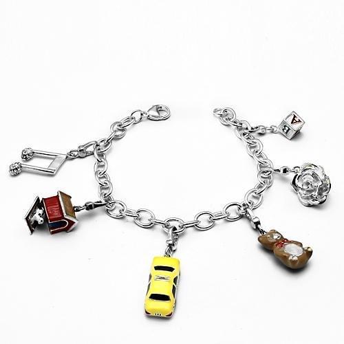 MALOS604 - Silver 925 Sterling Silver Bracelet with Top Grade Crystal  in Clear