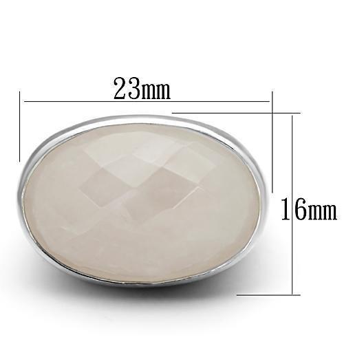 MALOS638 - Silver 925 Sterling Silver Ring with AAA Grade CZ  in Rose