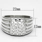 MALOS639 - Silver 925 Sterling Silver Ring with AAA Grade CZ  in Clear