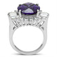 MASS001 - Silver 925 Sterling Silver Ring with AAA Grade CZ  in Amethyst
