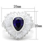 MASS004 - Silver 925 Sterling Silver Ring with AAA Grade CZ  in Tanzanite