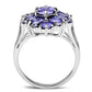 MASS005 - Silver 925 Sterling Silver Ring with AAA Grade CZ  in Tanzanite