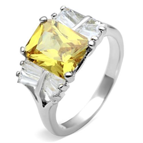 MASS012 - Silver 925 Sterling Silver Ring with AAA Grade CZ  in Topaz