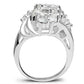 MASS016 - Silver 925 Sterling Silver Ring with AAA Grade CZ  in Clear