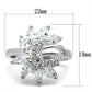 MASS018 - Silver 925 Sterling Silver Ring with AAA Grade CZ  in Clear