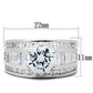 MASS019 - Silver 925 Sterling Silver Ring with AAA Grade CZ  in Clear