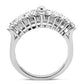 MASS021 - Silver 925 Sterling Silver Ring with AAA Grade CZ  in Clear