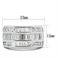 MASS022 - Silver 925 Sterling Silver Ring with AAA Grade CZ  in Clear
