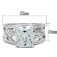 MASS024 - Silver 925 Sterling Silver Ring with AAA Grade CZ  in Clear