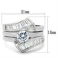 MASS025 - Silver 925 Sterling Silver Ring with AAA Grade CZ  in Clear