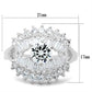 MASS026 - Silver 925 Sterling Silver Ring with AAA Grade CZ  in Clear