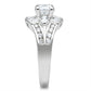 MASS030 - Silver 925 Sterling Silver Ring with AAA Grade CZ  in Clear