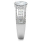 MASS031 - Silver 925 Sterling Silver Ring with AAA Grade CZ  in Clear