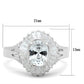MASS042 - Silver 925 Sterling Silver Ring with AAA Grade CZ  in Clear