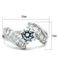 MASS043 - Silver 925 Sterling Silver Ring with AAA Grade CZ  in Clear