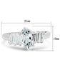 MASS045 - Silver 925 Sterling Silver Ring with AAA Grade CZ  in Clear