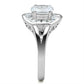 MASS046 - Silver 925 Sterling Silver Ring with AAA Grade CZ  in Clear