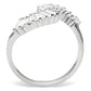 MASS047 - Silver 925 Sterling Silver Ring with AAA Grade CZ  in Clear