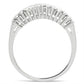 MASS051 - Silver 925 Sterling Silver Ring with AAA Grade CZ  in Clear