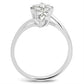 MASS054 - Silver 925 Sterling Silver Ring with AAA Grade CZ  in Clear