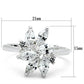 MASS055 - Silver 925 Sterling Silver Ring with AAA Grade CZ  in Clear