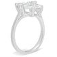 MASS055 - Silver 925 Sterling Silver Ring with AAA Grade CZ  in Clear