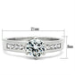 MASS058 - Silver 925 Sterling Silver Ring with AAA Grade CZ  in Clear