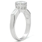 MASS060 - Silver 925 Sterling Silver Ring with AAA Grade CZ  in Clear