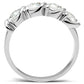 MASS063 - Silver 925 Sterling Silver Ring with AAA Grade CZ  in Clear