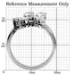 MATK001 - High polished (no plating) Stainless Steel Ring with AAA Grade CZ  in Clear