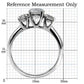 MATK004 - High polished (no plating) Stainless Steel Ring with AAA Grade CZ  in Clear
