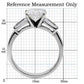 MATK005 - High polished (no plating) Stainless Steel Ring with AAA Grade CZ  in Clear