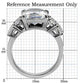 MATK007 - High polished (no plating) Stainless Steel Ring with AAA Grade CZ  in Clear
